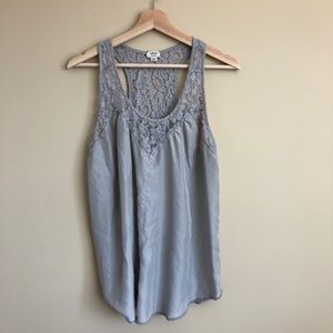 Wilfred lace and silk tank top